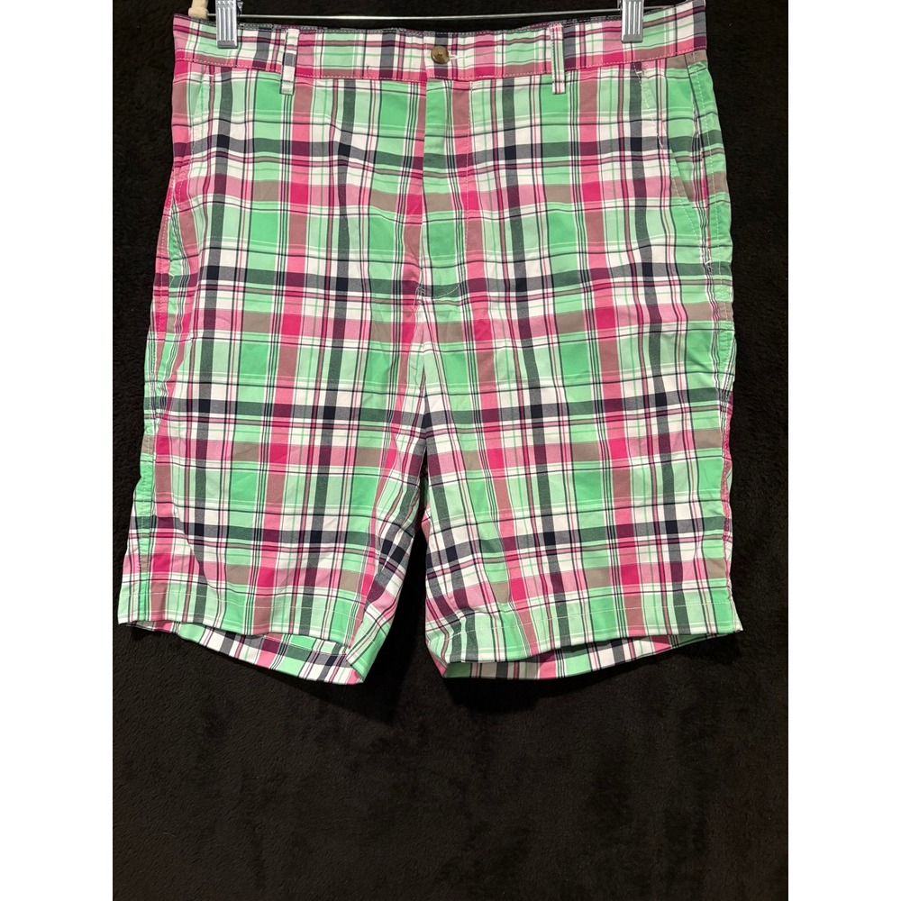 FootJoy Golf Shorts Plaid‎ Flat Front Casual Lightweight Size 34